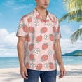 thumbnail image 2 of Lsque Strawberry And Flowers pattern Hawaiian Shirt for Men, Unisex Summer Beach Casual Short Sleeve Button Down Shirts-Small, 2 of 9