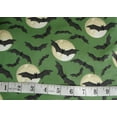 thumbnail image 3 of Halloween Bats Full Moon on Green 100% Cotton Fabric Ny the yard, 3 of 3