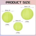 thumbnail image 2 of 6Pcs 6"8"12" Light Green Paper Lanterns Decorative Round Hanging Ball Lantern, 2 of 7