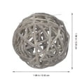 thumbnail image 2 of 15pcs Wicker Rattan Ball Creative DIY Craft Decorative Ball Hanging Simple Vine Ball for Kindergarten Hotel Bar Home (Light Grey 5cm), 2 of 5