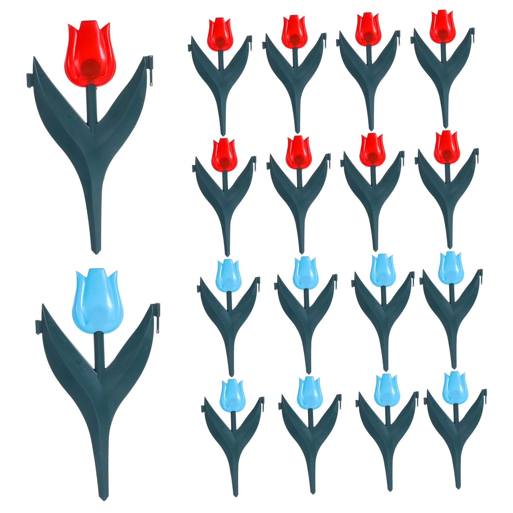 WHAMVOX 20pcs Decorative Garden Fence Border Plastic Garden Fence Border and Landscape Edging Tulip Garden Edge for Landscaping Garden Edging Border