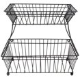 thumbnail image 4 of Sorbus Fruit Breadbasket 2 Tier Countertop Rack Household Kitchen Storage Organizer (Metal, Black), 4 of 10