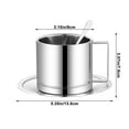 thumbnail image 3 of XYRSRUW Stainless Steel Coffee Cup Set, Double Layer Insulated Beverage Mug, Elegant Office Drinkware, Premium Business Gift Tea Cup(L), 3 of 6