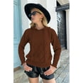 thumbnail image 2 of Pull à Capuche pour Femmes, Décontracté, Boutonné, Col en V, Manches Longues, Tricoté, Henley, 2 of 7