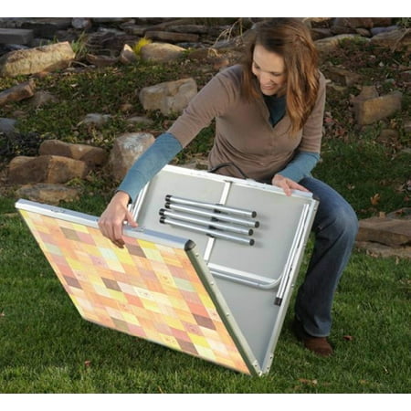 COLEMAN Portable PackAway Outdoor Camping Picnic Tailgating Folding Mosaic Table | Walmart Canada