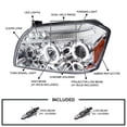 thumbnail image 3 of Spec-D Tuning Chrome LED Dual Halo Projector Headlights Compatible with 2005-2007 Dodge Magnum, Left + Right Pair Headlamps Assembly, 3 of 5