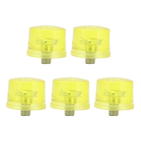Juego de 5 cabezales de repuesto para martillo de goma M8x1, punta de impacto amarilla transparente y suave, Φ30 mm