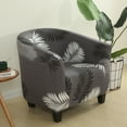 thumbnail image 5 of Skksst Stretch Tub Chair Slipcover Club Armchair Barrel Sofa Couch Cover Furniture Protector, 5 of 7