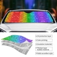 thumbnail image 4 of Kdxio Glitter Rainbow Print Front Windshield Sun Shade,Folding Auto Sunshade for Car Truck SUV-Medium, 4 of 7