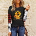 thumbnail image 2 of PENGXIANG Mode Femmes Haut Manches Longues Col Décontracté Top Manches Longues T-Shirt, 2 of 4
