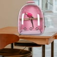 thumbnail image 4 of Bird Carrier Cage Shoulder Bag Pet Parrot Travel Clear Retractable Pet Parrot Backpack Pink, 4 of 7