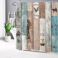 thumbnail image 2 of Sonernt Vintage Country Wood Shower Curtain for Bathroom,Funny Farm Animal and Sunflower Floral Fabric Shower Curtain with Hooks,Rustic Theme Farmhouse Bathroom Curtains Shower Set, 72x72 inches, 2 of 6