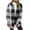 Gray, variant on Scyoekwg Women's Winter Coats Warm Plush Fleece Plaid Jacket Cardigan Overcoat Fashion Loose Casual Long Sleeve Jackets (Black,L)