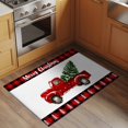 thumbnail image 3 of Red Truck Christmas Bathroom Rug Washable 2x3 Entryway Rug Non Slip Plaid Xmas Tree Snowflake Front Door Mat Low Pile Indoor Doormat Throw Floor Carpet for Kitchen Bedroom Entrance, 3 of 8