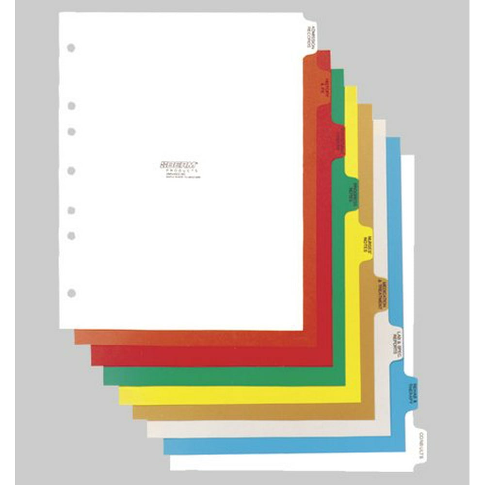 Omnimed 14 Tab Preprinted Poly Chart Dividers with Side Open Walmart