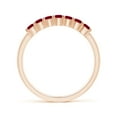 thumbnail image 2 of ANGARA Natural Half Eternity Seven Stone Ruby Wedding Ring in 14K Rose Gold for Women (Size-2.5mm) | July Birthstone, Birthday, Anniversary, Jewelry Gift for Women | Natural Ruby Ring, 2 of 9