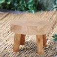 thumbnail image 2 of Soporte de madera para plantas, soporte redondo pequeño para maceta de flores, taburete de madera para interiores y exteriores, soporte para plantas, decoración rústica Namotu LKX-0420-4, 2 of 4