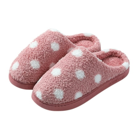 

〖Yilirongyumm〗 Pink 36 Slippers For Women Flop Shoes Slippers House Slippers Plush Warm Soft For Womens Flip Womens Women s Slipper