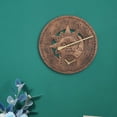 thumbnail image 3 of YWMJZEU Round Wall Clock Waterproof Temperature Display Silent Resin Statue 30cm Hanging, 3 of 8