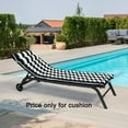 thumbnail image 3 of 2PCS Set Outdoor Lounge Cushions Outdoor with Adjustable Strip, Replacement Patio Funiture Seat Cushion Chaise Lounge Cushion, Patio Furniture Cushions for Outdoor Indoor, 3 of 9
