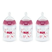 NUK Wide-Neck Bottles 0+m, 5 oz, 3-Pack