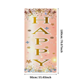 thumbnail image 3 of Vertical Happy Banner with Golden Letters on Soft Pink Background Party Decoration Backdrop for Birthday Parties Celebrations Photo Booths Events Decor, 3 of 4
