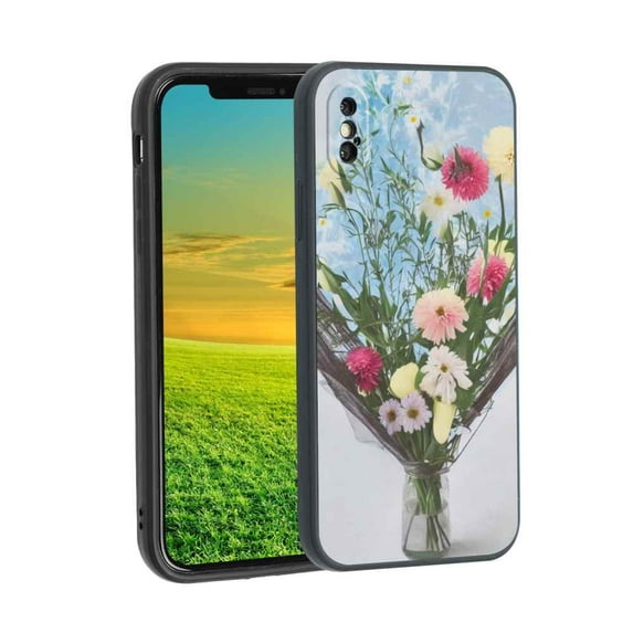 Compatible with iPhone XS Max Phone Case, Flowers-Protective Case Silicone Protective for Teen Girl Boy Case for iPhone XS Max