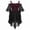 Wine, variant on Gaexia Girls Gothic Vampire Halloween Dress, Black High-Low Chiffon Dress-Up Outfit for Kids, Lightweight Chiffon, for Halloween Trick-or-Treat