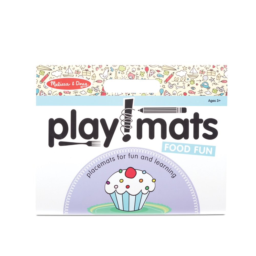 Melissa & Doug Playmats Food Fun TakeAlong Paper Coloring And Learning Activity Pads (24 Pages