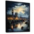 thumbnail image 2 of Designart "England City Skylineengland horizon VI" Cityscapes Floater Framed Canvas Art Print, 2 of 7