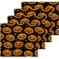 thumbnail image 2 of SKYSONIC Halloween Pumpkin Cotton Washcloths Set of 4, Highly Absorbent Soft Fingertip Towel for Bathroom, Gym, Hotel and Spa, 12 x 12 Inch, 2 of 7