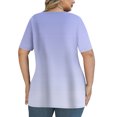 thumbnail image 4 of Tops de Manga Corta de Tamaño Más de las Mujeres, Blusas de Cuello en V Impresas de Verano de Moda para Uso Casual, Diario Y de Fiesta, 4 of 8