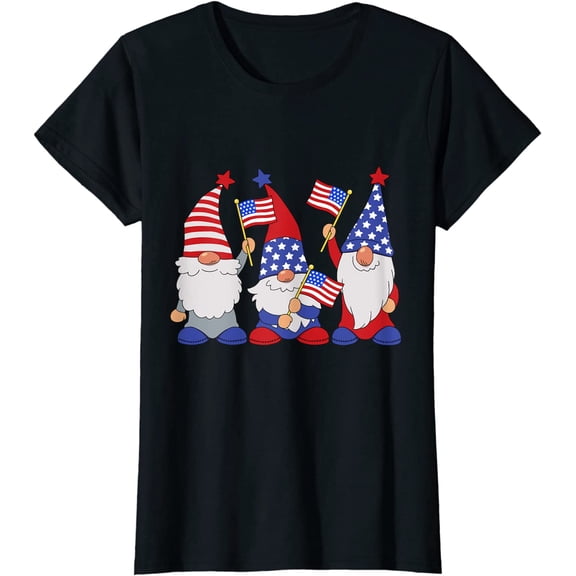 4th Of July Patriotic Gnomes Funny American USA Gift T-Shirt