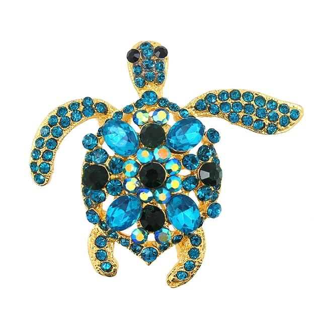 Fiudx Nuevo y Exquisito Broche de Diamantes con Diseño de Vida Marina para Mujer.