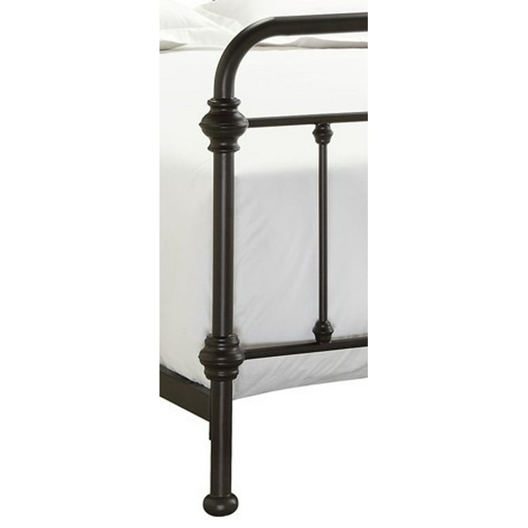 Weston Home Nottingham Vintage Metal Twin Bed Frame, Antique Dark