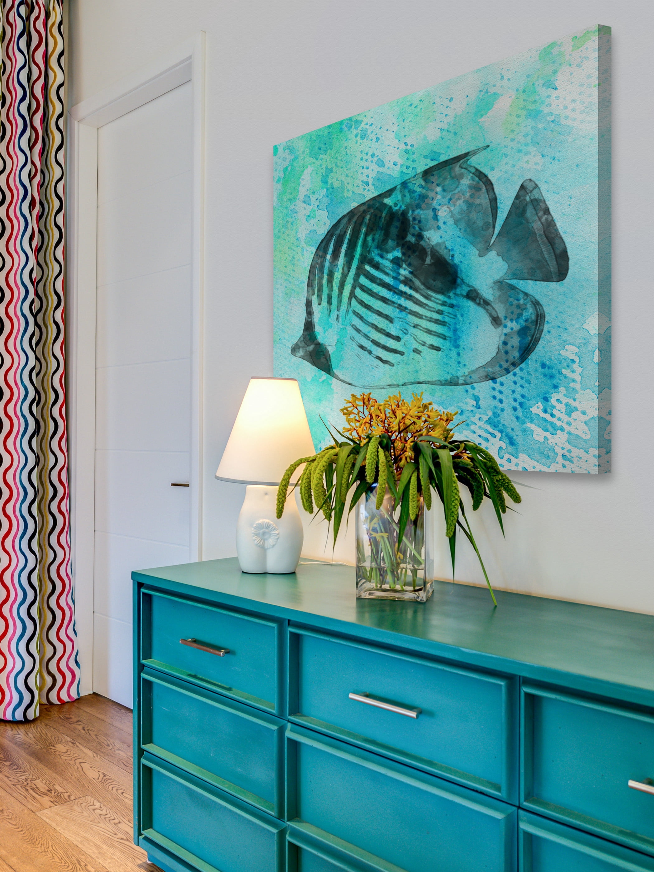 "The Blue Empire" Painting Print on Wrapped Canvas