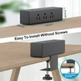 thumbnail image 6 of husxh Desktop Edge Power Outlets with USB Ports Removable Desktop Mount Multi-Outlets 8/6 AC Outlet and 6.6ft Power Cord Fit 1.6in Tabletop Edge, 6 of 9