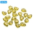thumbnail image 3 of Unique Bargains 20Pack Teardrop Sew on Rhinestone - 10x7mm Glass Teardrop Crystal Rhinestones in Gold Prong Setting (Yellow), 3 of 7