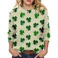thumbnail image 5 of St Patricks Day Sweater Women Long Sleeve Crewneck Irish Oversized Pullover Plus Size Sweater, 5 of 8