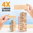 thumbnail image 5 of GoSports Toppling Tower -  Large Wooden Stacking Games - Stacks Up to 3 ft - Natural Wood, 5 of 6