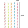 thumbnail image 2 of Paquete de 200 pajitas de papel orgánico, pajitas desechables y ecológicas, ideales para fiestas, bodas, cumpleaños, Navidad, colores aleatorios, 2 of 5