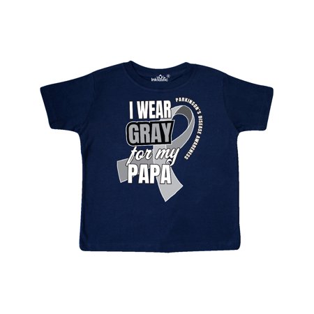 

Inktastic I Wear Gray For My Papa Parkinsons Disease Awareness Gift Toddler Boy or Toddler Girl T-Shirt