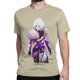 thumbnail image 5 of Camiseta de regreso a clases para hombre y mujer, con dibujos animados de Domo Kun marrón, divertidas camisetas de cuello redondo, de algodón, talla grande., 5 of 7
