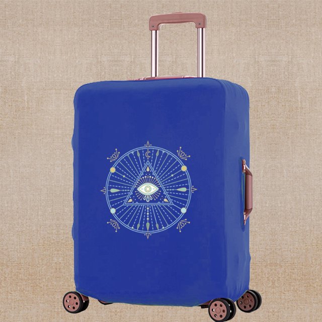 Luggage Cover Scratch Resistant Thicken Travel Accessory Covers Apply To 18-32 Inch White Picture Print Trolley Protective Case 8white picture003 L (26-28inch)
