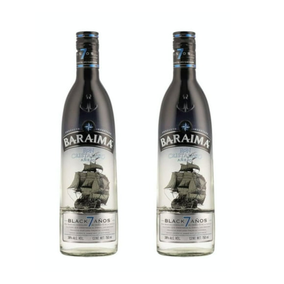 Pack de 2 Ron Baraima Black Añejo Cristalino 7 Años 750 ml