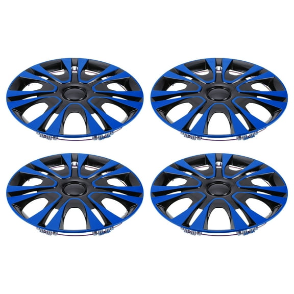 Unique Bargains 4 Pcs R15/15" Car Wheel Rim Hub Cover Wheel Hub Caps Blue Plastic for Car Pickup Truck SUV Wheel Skins Decorative Wheel Rim Cover Replacement