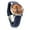Blue & Brown, variant on "The Waterman" Hawaiian Koa Wood Watch (47mm, Chrome, Black Leather Band)