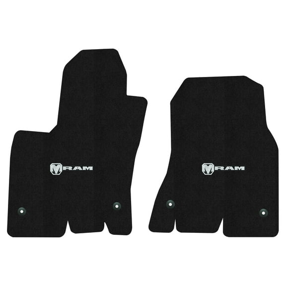 Lloyd Mats LogoMat Custom-Fit 2PC Carpet Floor Mats for 2025-2026 Ram 1500, Charcoal