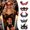 A,B,C,D,E, variant on BotaniNest Halloween Decorations Halloween Half Face Styles Bat Witch Horn Eye Scary Masquerade For Halloween Cosplay Party
