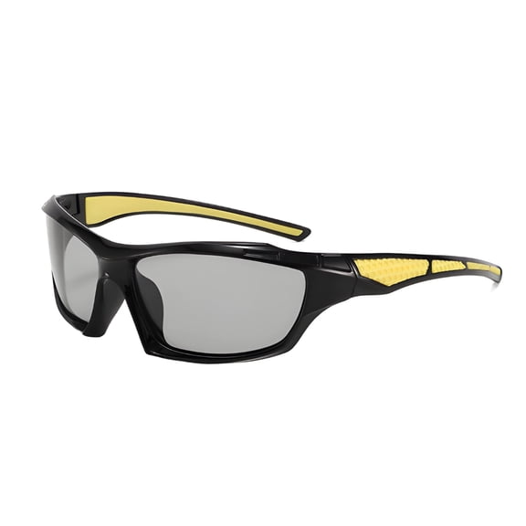 Photochromic Polarized Sunglasses for Men and Women, Yellow Leg Color Changing Lenses, TAC Lens, PC Frame, Outdoor Sports Protection Glasses for Cycling, Driving, Fishing